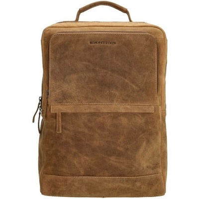 Hide & Stitches Hnědý na notebook z pravé kůže Sirius 12 l
