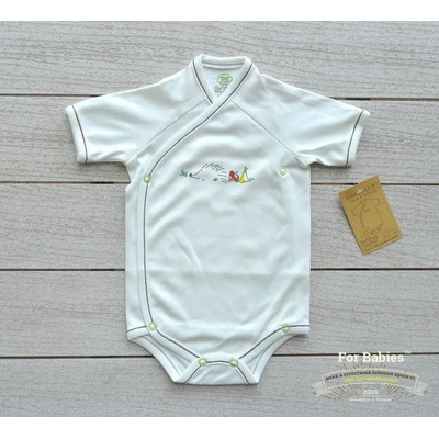 For Babies Боди камизолка с къс ръкав For Babies - Таралеж, 0-1 месеца (00926 t)