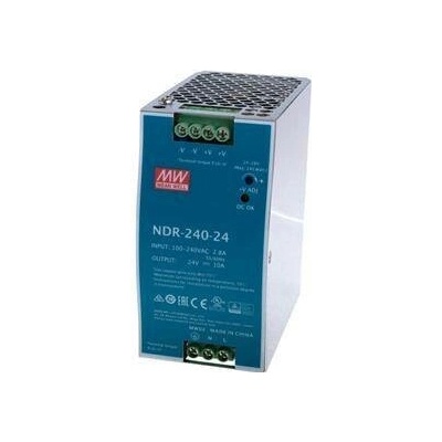 Průmyslový zdroj Mean Well NDR-240-24, 24V=/240W spínaný na DIN lištu