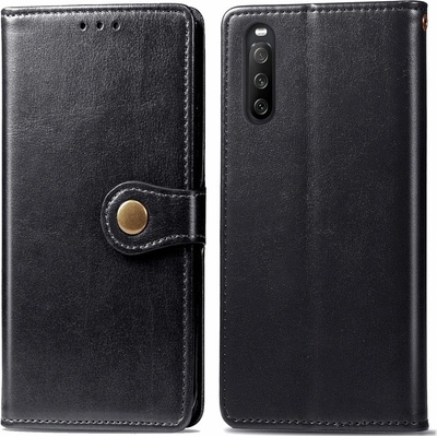 VSETKONAMOBIL 33159 LEATHER BUCKLE Peňaženkový obal Sony Xperia 10 III čierny