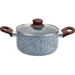 Voltz Тенджера Oliver Voltz Siena OV51318J22, 22 см, 3.6L, Мраморно покритие, Индукция, Меки дръжки, Сив/кафяв (5V51318J22) - topmarket