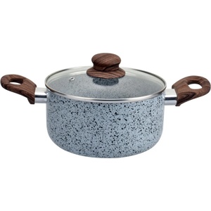 Voltz Тенджера Oliver Voltz Siena OV51318J22, 22 см, 3.6L, Мраморно покритие, Индукция, Меки дръжки, Сив/кафяв (5V51318J22) - topmarket