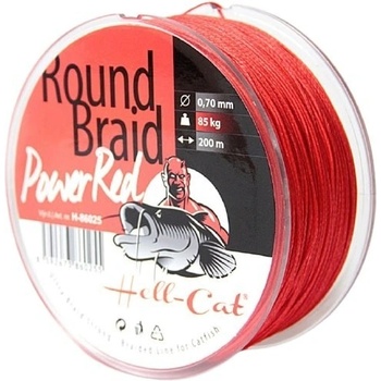 Hell Cat Šnúra Round Braid Power Red 1000m 0,60mm 75kg