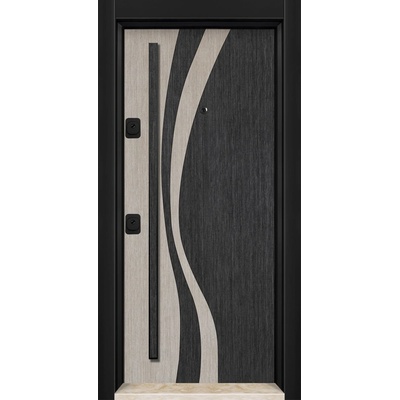 Starsteeldoor Блиндирана врата d-07 Черен-бял плат (цена без монтаж)