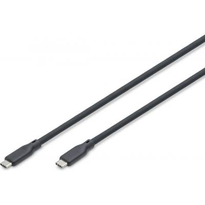 Digitus AK-300344-005-S Silikónový USB-C na USB-C USB 4 Gen3 40G 8K60Hz 240W 0,5m černý