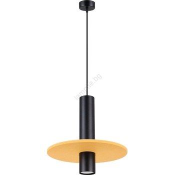 Sollux SL. 1883 - Пендел на кабел PELTA 1xGU10/10W/230V черен/жълт (SLX1563)