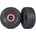Traxxas Tires and wheels, assembled, glued (Method Racing wheels, black with red beadloc (TRX8474)