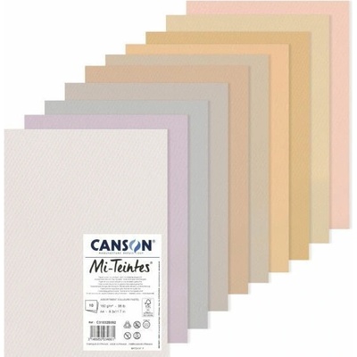 Mi-Teintes listy A3 10listů 160g Pastel colours