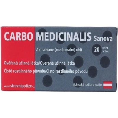 Carbo Medicinalis Sanova 20 tabliet