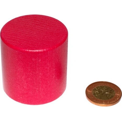 DrKO Dřevěný válec 5 cm 1ks červená