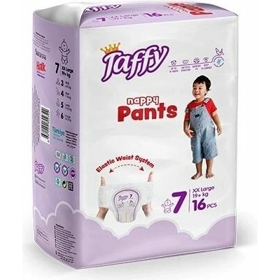 Nappy Taffy Plienkové nohavičky 7 XXL 19+ kg 16ks