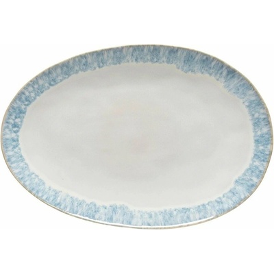 Costa Nova Bielo-modrý kameninový servírovací podnos Brisa, dĺžka 41 cm