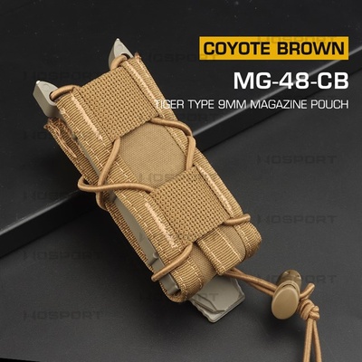 Wosport Tiger Molle na 9mm pistolové zásobníky coyote