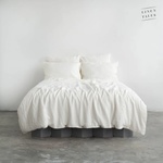 Linen Tales Бяло двойно ленено спално бельо 200x200 cm White - Linen Tales (LT-DCS-200x200/50x70-W)