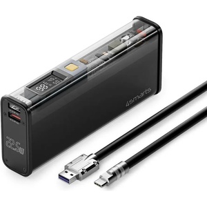 4smarts Външна батерия /power bank/ 4smarts Lucid Block, 18000 mAh, 2x USB-A, 1x USB-C, 1x Lightning, черна (540210)