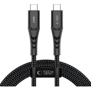Tech-Protect ub11t ultraboost type-c cable pd 100w / qc3.0 200cm black (5906302390724)