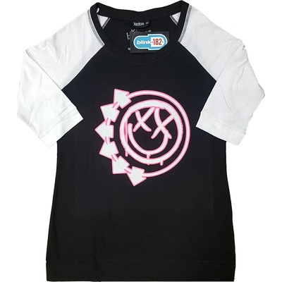 Blink 182 tričko Six Arrow Smiley Čierna biela