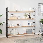 vidaXL Плаващи рафтове, 2 бр. , 120x20x2 см, маслено обработени, масивна дървесина, акация (3279512)