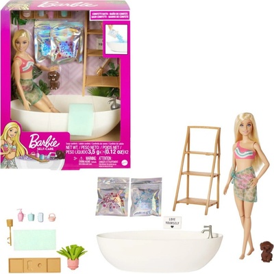 Barbie a kúpeľ s mydlovými konfetami blondínka