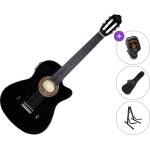Valencia VC104TCE Premium SET 4/4 Black Класическа китара с предусилвател