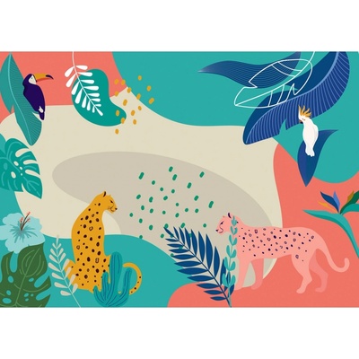 Komar Vliesová fototapeta Jungle Rendezvous rozměry 350 x 250 cm