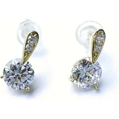 Ornamenti Pozlacené náušnice Zirconia gold SA300133