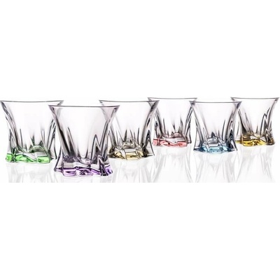 Crystal BOHEMIA Aurum COOPER COLOUR SKLENICE NA WHISKY 6 x 320 ml