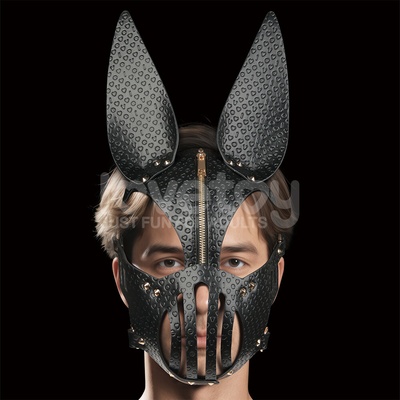 LoveToy Rebellion Reign Dark Bunny Mask Black