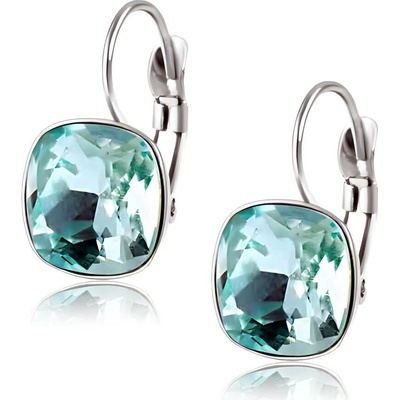 Elanis Jewel Náušnice Princess Aquamarine s krystalem Swarovski® z chirurgické oceli EJ00791