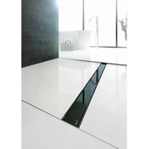 Alcadrain Комплект душ канал с черен стъклен капак Alca Glass и APZ106 85 см (GL1204-850+APZ106-850)
