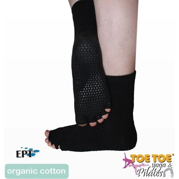 ToeToe ANKLE ABS nízké bezprstové ponožky černá