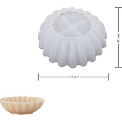 Manumi silikonová forma na odlévání kreativní hmoty 133x42 mm ve tvaru misky s reliéfy 1 ks