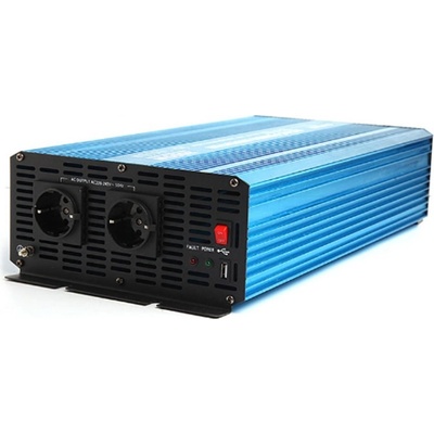 Sinusový měnič napětí z 24/230V + USB, 4000W , STM 35PSW4024