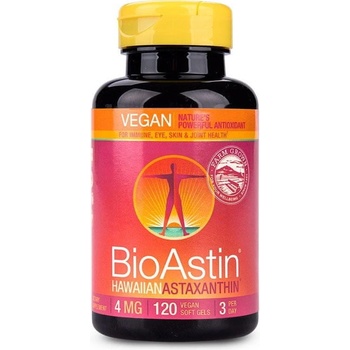 Nutrex Hawaii BioAstin Havajský astaxanthin Vegan 4 mg 120 kapslí