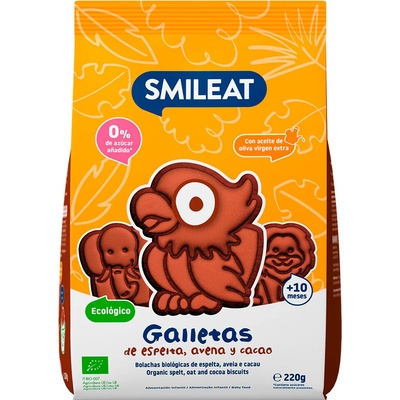 SMILEAT Špaldové, ovsené a kakaové sušienky BIO 220 g