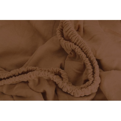 TOP Q jersey plachta tmavo HNEDÉ 180x200