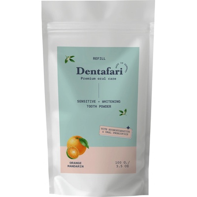 Dentafari Prášok na čistenie zubov Orange & Green Tangerine 100 g