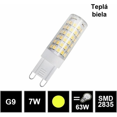 LEDprodukt LED žiarovka G9 230V 7W teplá biela
