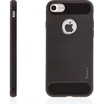 Pouzdro IPAKY Apple iPhone 7 / 8 - véřez logo / gumové - černé