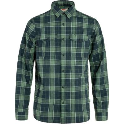 Fjällräven Мъжка риза с копчета Fjällräven Övik Travel Shirt L/S Shirt - Dark Navy / Patina Green - размер M (033-1656-0413)