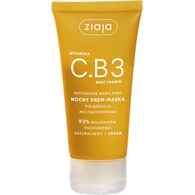 Ziaja Vitamin C.B3 Niacinamide Night Cream-Mask 50 ml