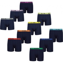 Lee Cooper pánské boxerky LCUBOX10P0101 1410367 modré 10 pack