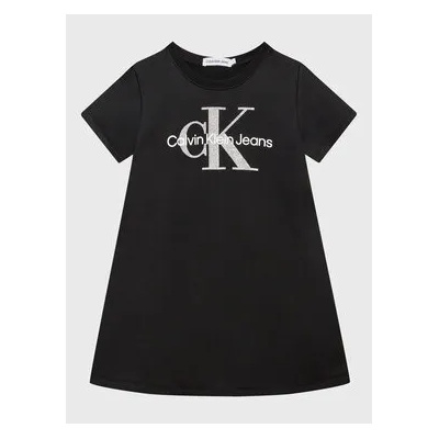 Calvin Klein Jeans Ежедневна рокля Monogram Metallic IG0IG01835 Черен Regular Fit (Monogram Metallic IG0IG01835)