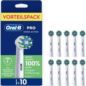 Oral-B Replacement Brush Heads PRO CrossAction, White, 10 Pieces - 8700216992862 - boombuy