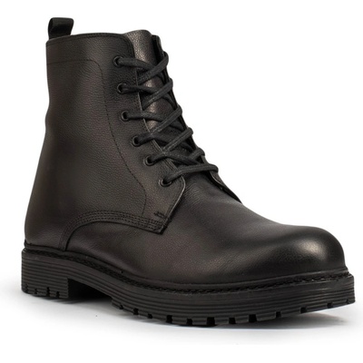 Base Мъжки боти от естествена кожа - Черни 2021083460 (320907_Черно)
