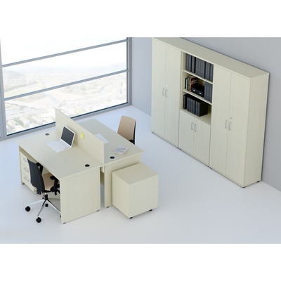 NABYTOK-DIZAJNOVY.SK - R111006 11 Zostava kancelárskeho nábytku Komfort 6 buk