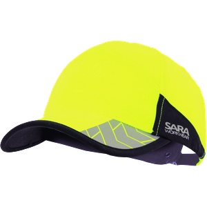 Sara Workwear Светлоотразителна работна шапка COMFORT Hi-Vis жълто и черно (1-14-870-27-25-1)