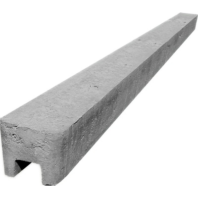 Betonový sloupek na plot 175 cm koncový hladký - šedý