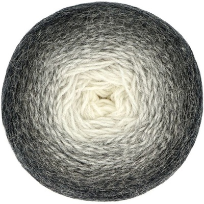YarnArt Flowers Alpaca 410 čierno biela