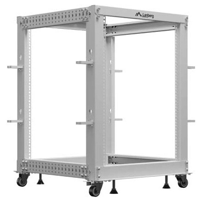 Lanberg Комуникационен шкаф Lanberg open rack 19" 15U 600x600-1100 adjustable, grey (OR01-6115-S)